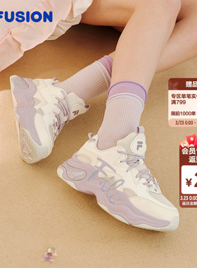 泡泡鞋丨FILA FUSION斐乐女鞋厚底老爹鞋运动鞋增高紫色休闲鞋子