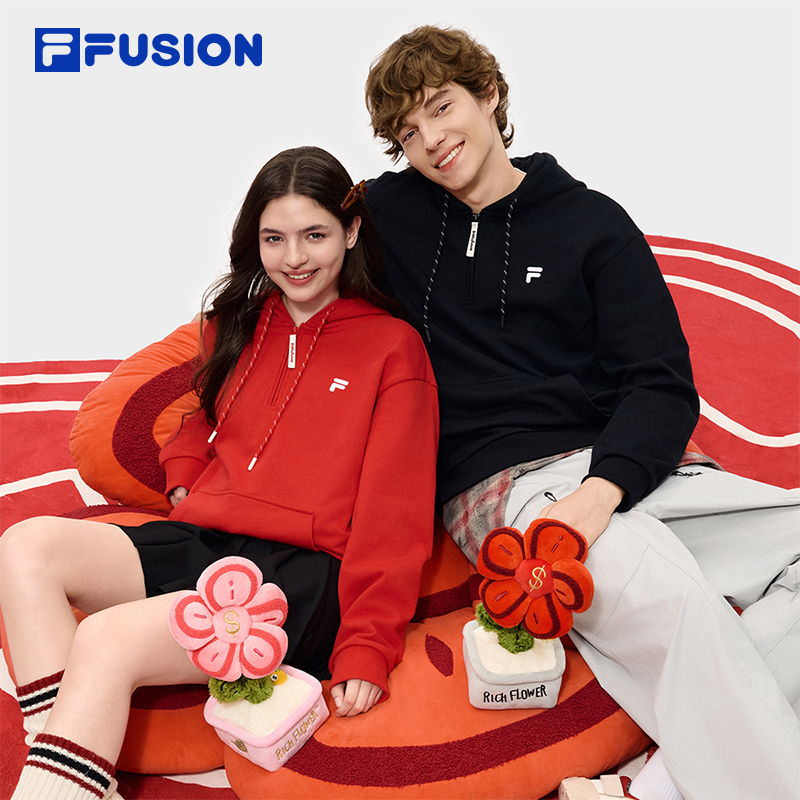 马上有钱|斐乐潮牌新年红色卫衣