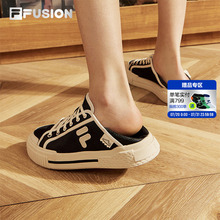 FILA FUSION斐乐一脚蹬女鞋帆布鞋夏季鞋子小白鞋运动鞋男鞋板鞋