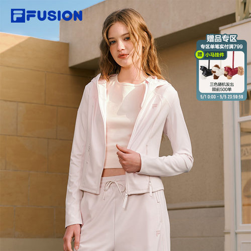 FILAFUSION斐乐女针织连帽外套