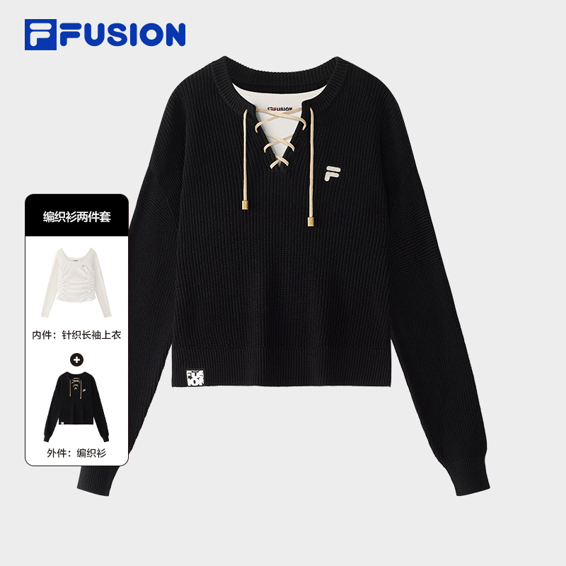 FILAFUSION斐乐女编织衫两件套