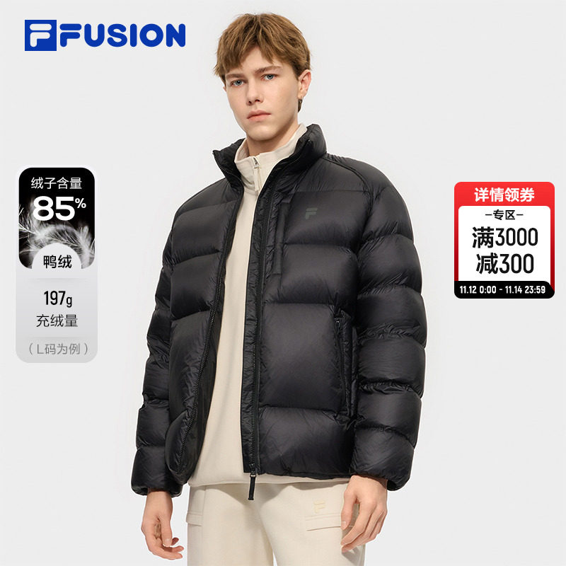 FILA FUSION斐乐潮牌情侣款羽绒服2025冬季新款时尚宽松保暖外套