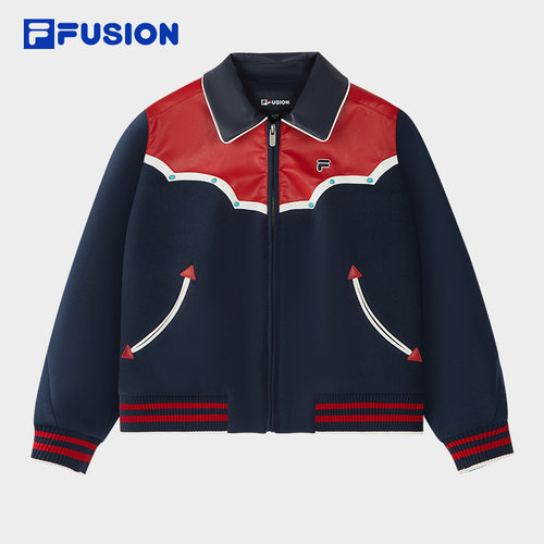 FILAFUSION斐乐潮牌女皮衣外套