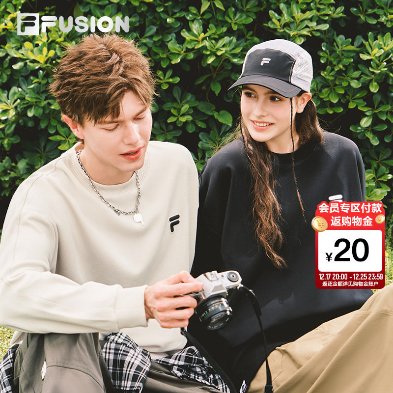 FILAFUSION斐乐情侣套头卫衣