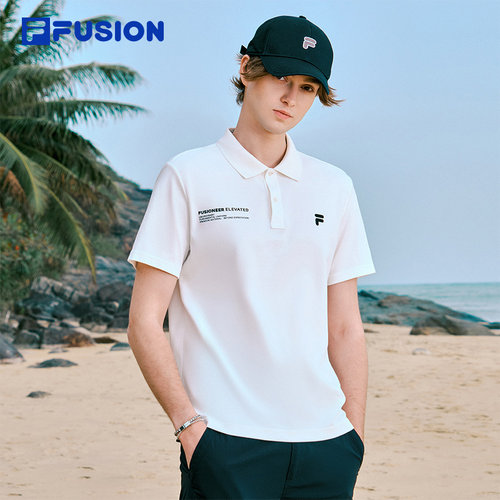 FILAFUSION斐乐针织短袖POLO衫