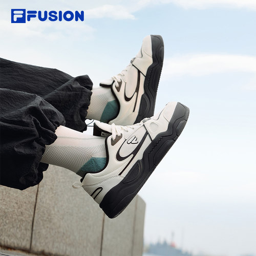 章昊同款|FILA FUSION斐乐女鞋BANK III板鞋2025夏款男休闲运动鞋
