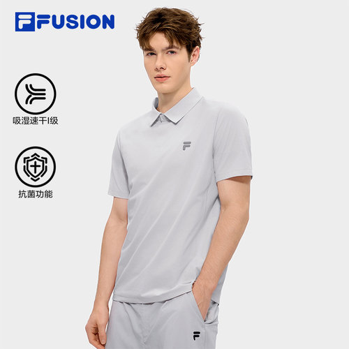 FILAFUSION斐乐潮牌男短袖POLO