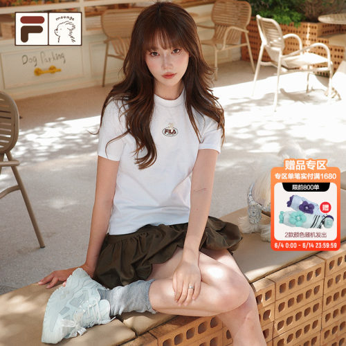 FILA FUSION潦草小狗联名短袖T