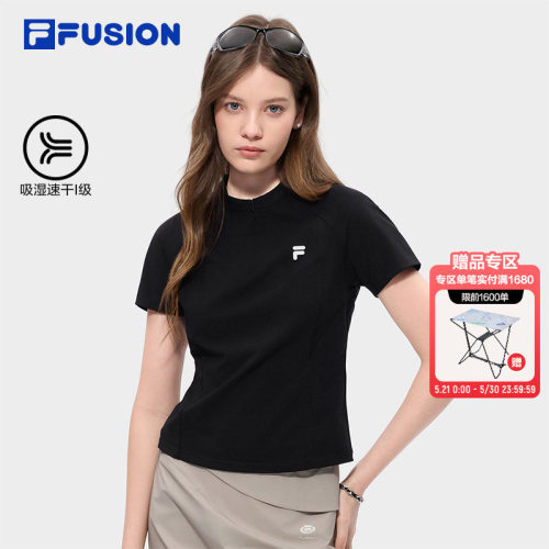 FILAFUSION女子吸湿速干短袖T