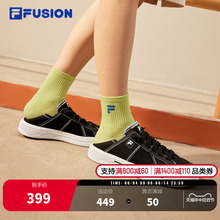 FILA FUSION斐乐潮牌男鞋一脚蹬帆布鞋2024夏季新款休闲鞋运动鞋