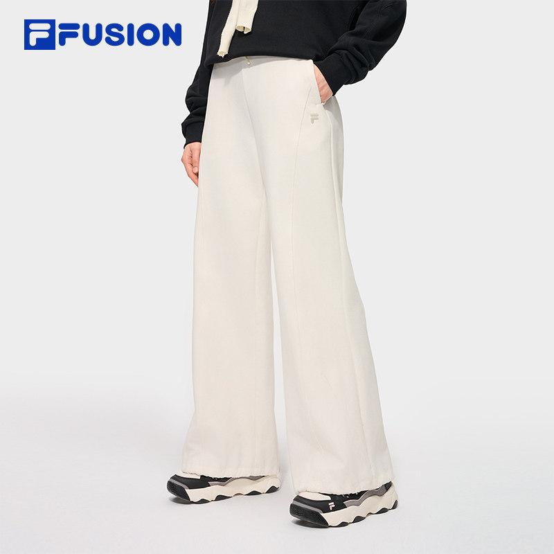 FILA FUSION斐乐潮牌针织长裤女2025秋季新款阔腿裤休闲裤运动裤,运动服/休闲服装,运动长裤,淘宝优惠券,粉丝福利购,淘宝优惠卷