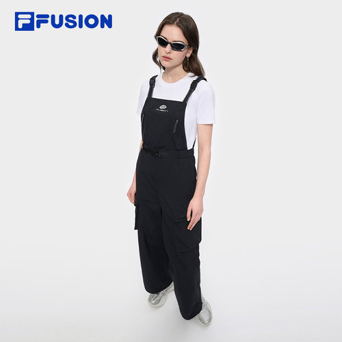 FILAFUSION斐乐女士梭织背带裤
