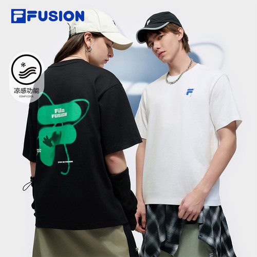 FILAFUSION斐乐情侣短袖T