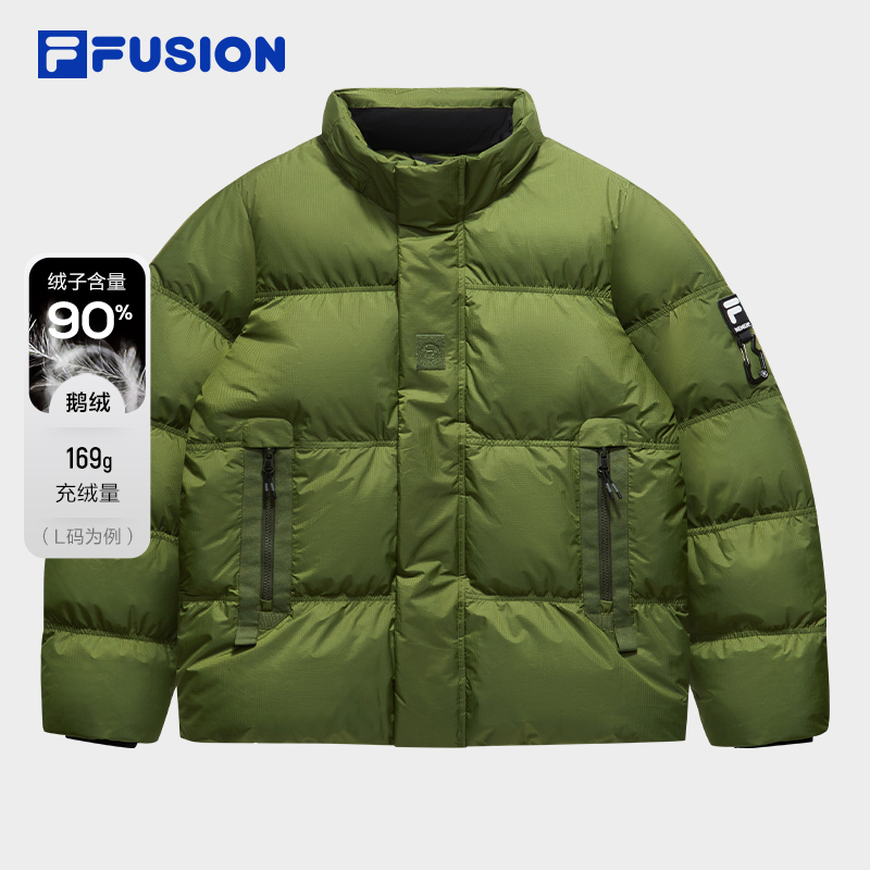 鹅绒FILA FUSION | NEMEN斐乐潮牌情侣羽绒服2025冬保暖立领外套