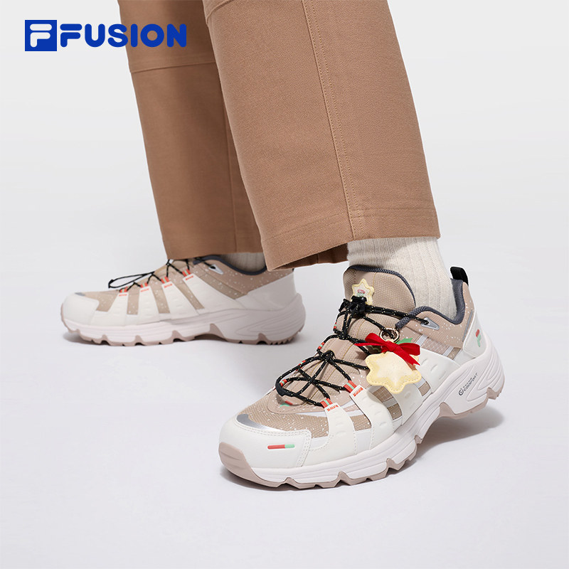圣诞节限定Como X FILA FUSION斐乐潮牌情侣跑步鞋V底休闲运动鞋