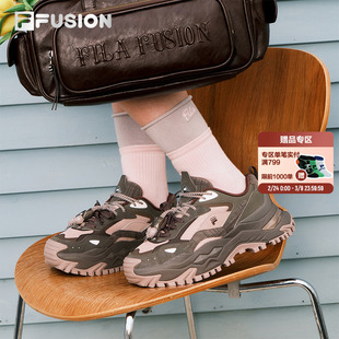 FILA FUSION斐乐潮牌女鞋硬糖鞋2026春季新款老爹鞋休闲鞋跑步鞋