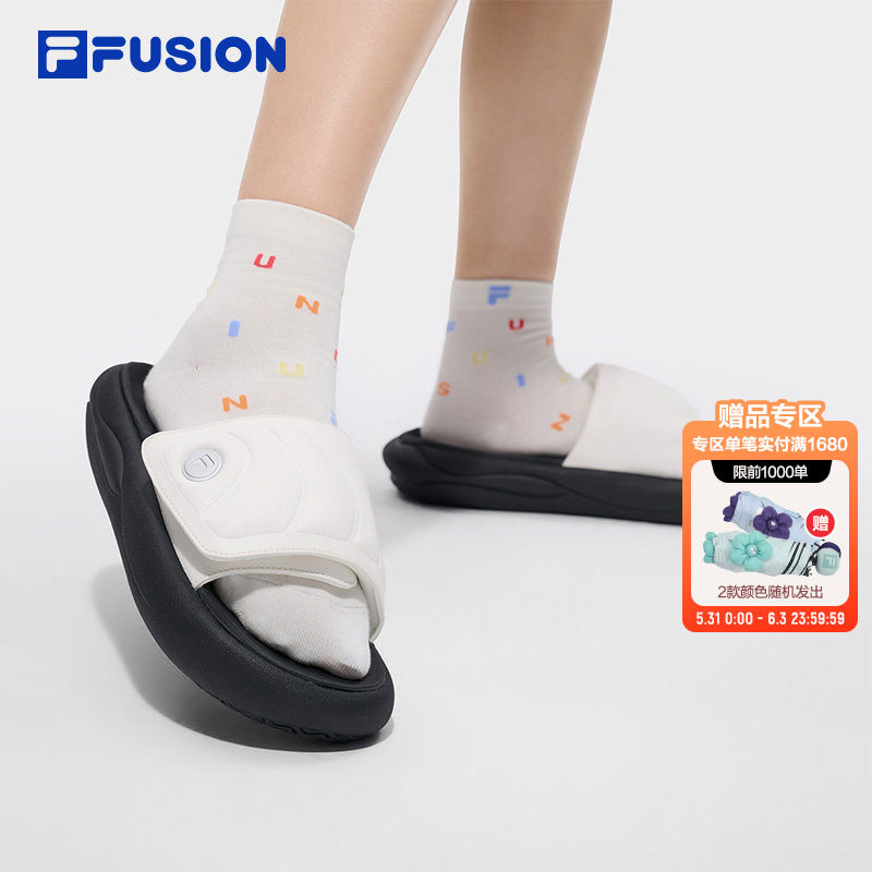 FILA FUSION斐乐拖鞋女子厚底凉拖2026夏季新款沙滩鞋