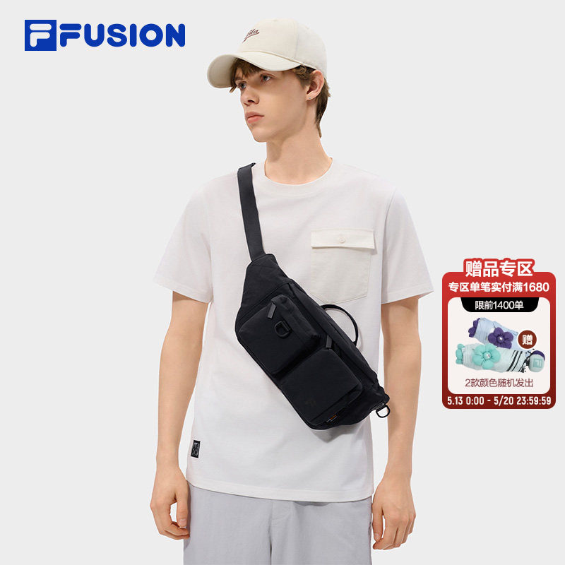 FILA FUSION斐乐潮牌情侣款腰包2026夏新款时尚休闲单