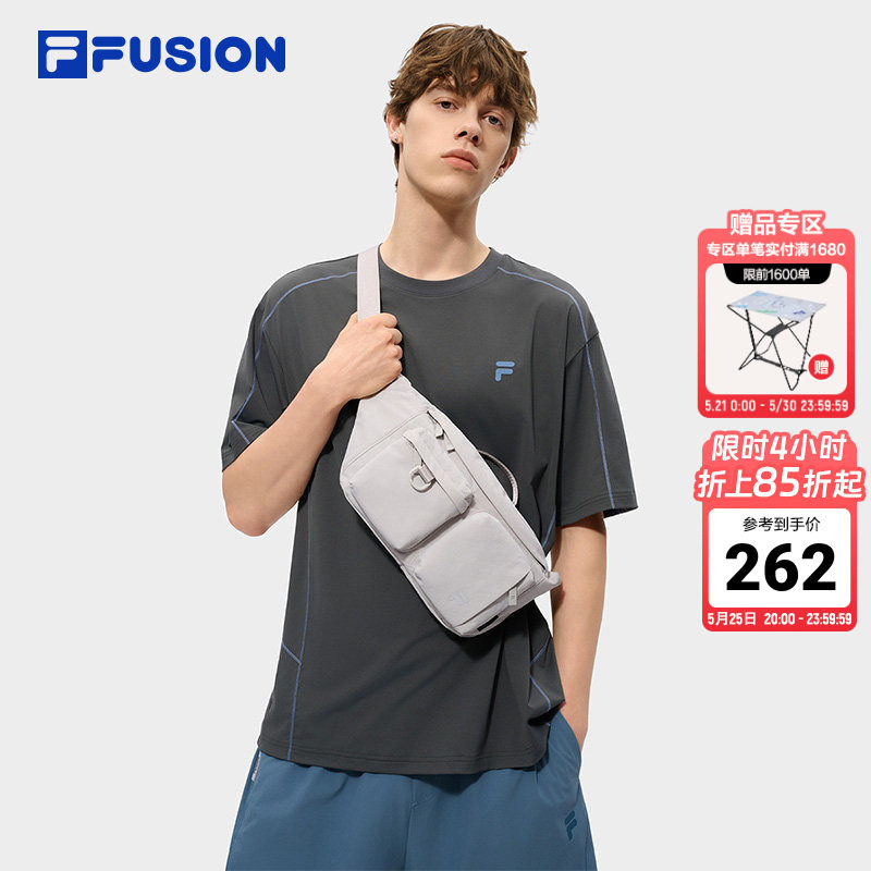 FILA FUSION斐乐潮牌情侣款腰包2026夏新款时尚休闲单