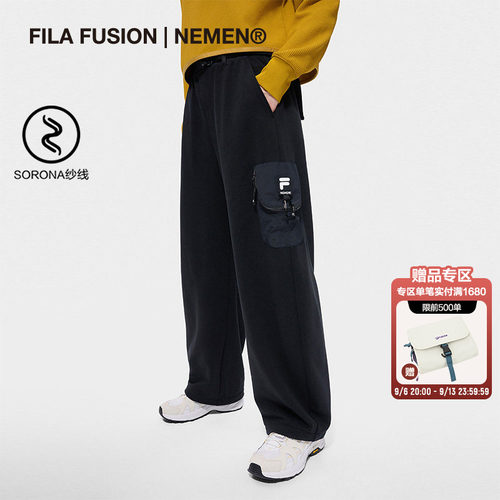 FILAFUSION斐乐潮牌长裤女阔腿