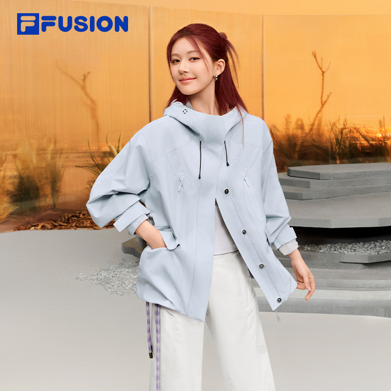 赵露思同款FILA FUSION斐乐潮牌羽绒服两件套女2025冬季保暖外套