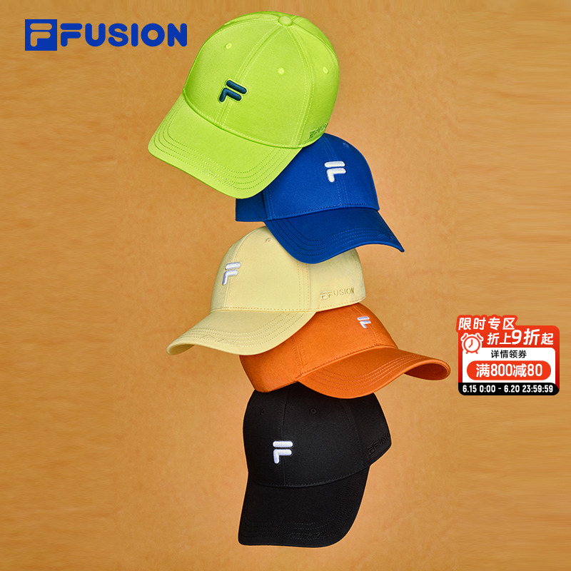 FILA FUSION斐乐潮牌帽子棒球帽男夏季款鸭舌帽女防晒遮阳