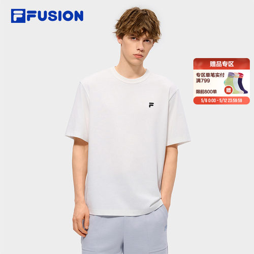 FILAFUSION斐乐男士针织短袖衫