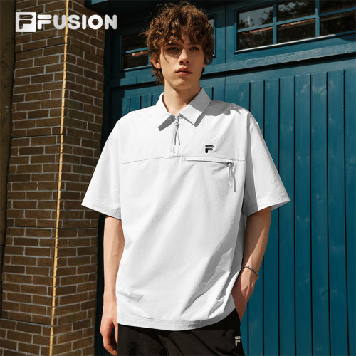 FILAFUSION斐乐梭织短袖POLO衫