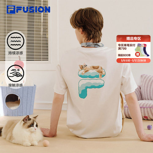 FILAFUSION斐乐情侣短袖T