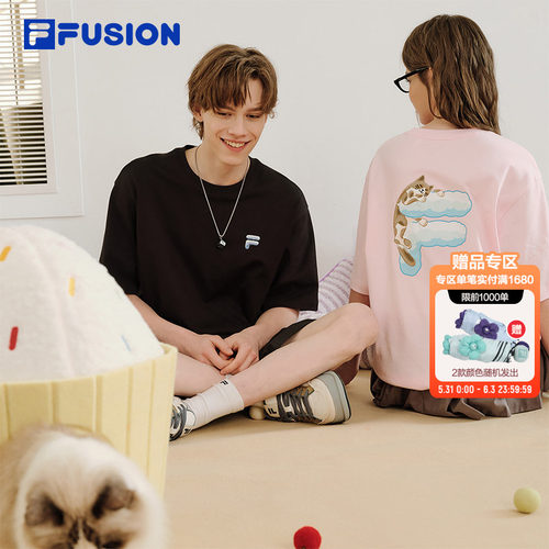 FILAFUSION斐乐情侣短袖T