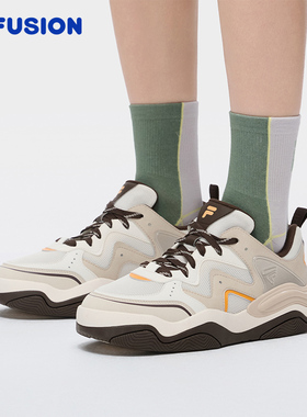 KICK3|章昊同款FILA FUSION斐乐情侣板鞋男鞋夏季款休闲透气女鞋