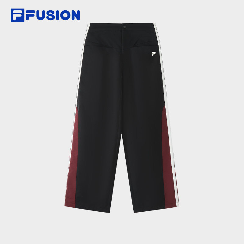 FILA FUSION斐乐潮牌梭织长裤女2026春季新款拼色休闲直筒阔腿裤,运动服/休闲服装,运动长裤,淘宝优惠券,粉丝福利购,淘宝优惠卷