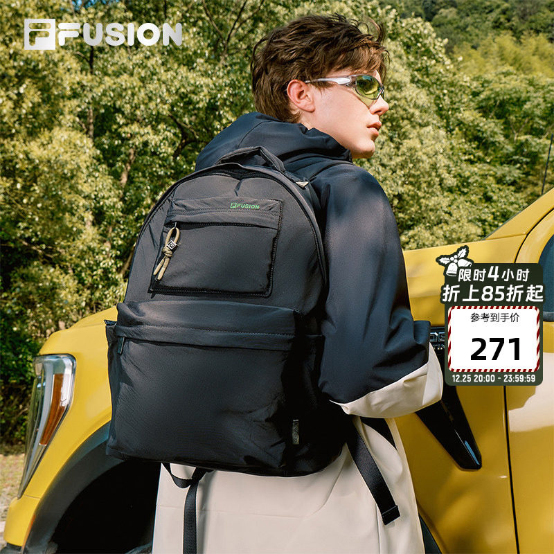 FILA FUSION斐乐情侣款双肩包2025秋季新款书包女包登