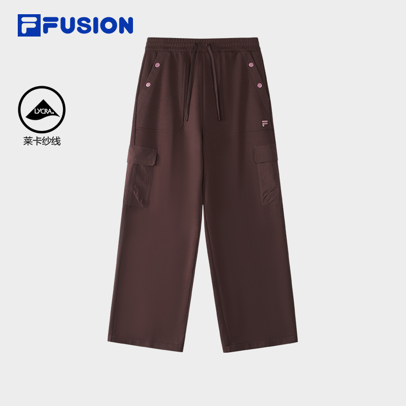 FILA FUSION斐乐潮牌针织长裤女2025冬季新款时尚休闲宽松工装裤