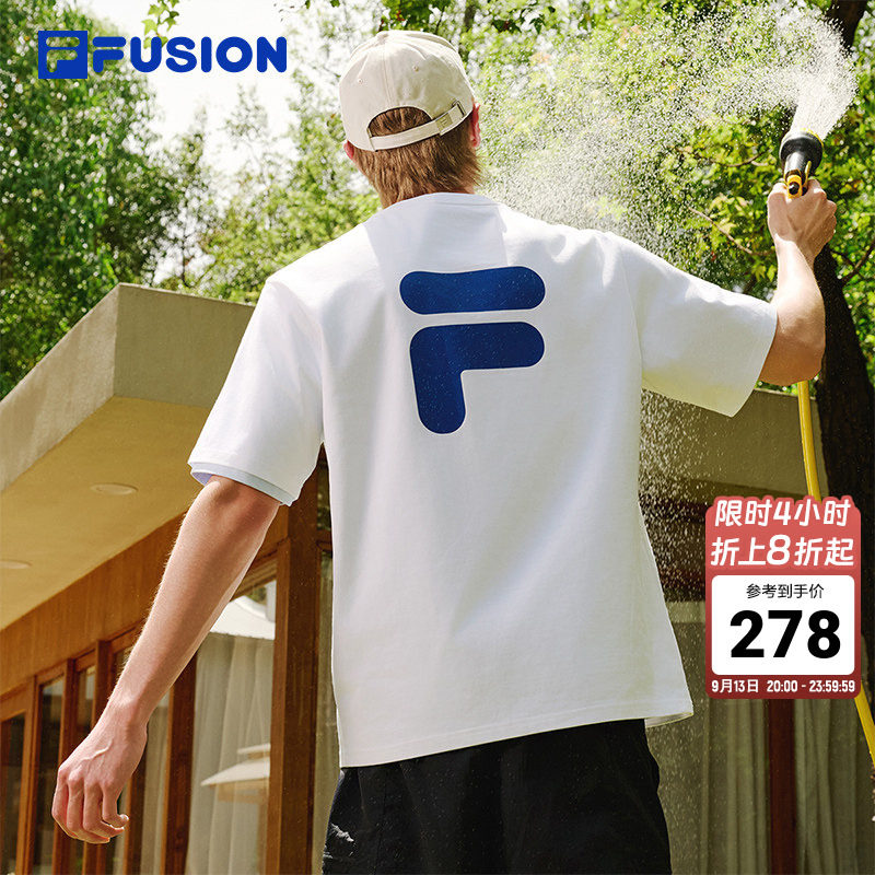 FILAFUSION情侣短袖透气百搭T恤图片
