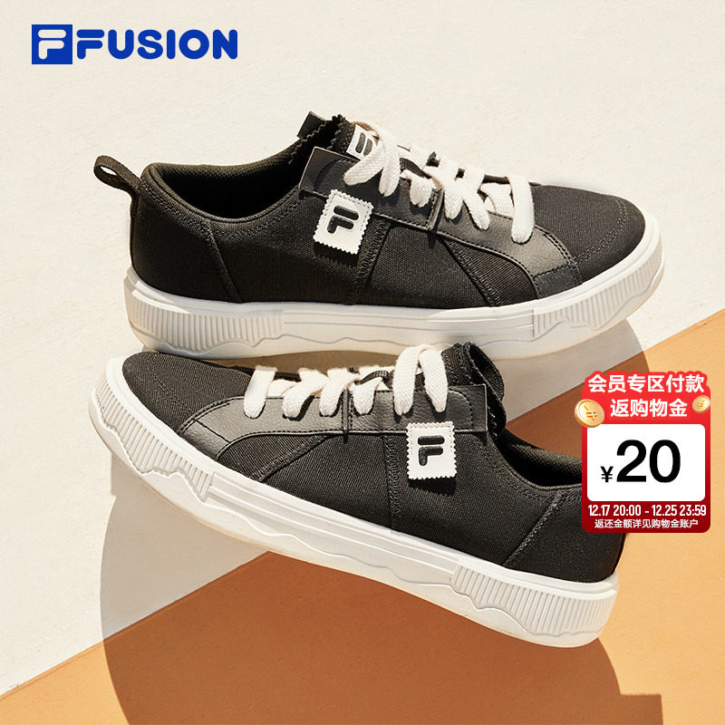 FILA FUSION斐乐男鞋帆布鞋休闲鞋夏季女鞋云朵情侣厚底鞋
