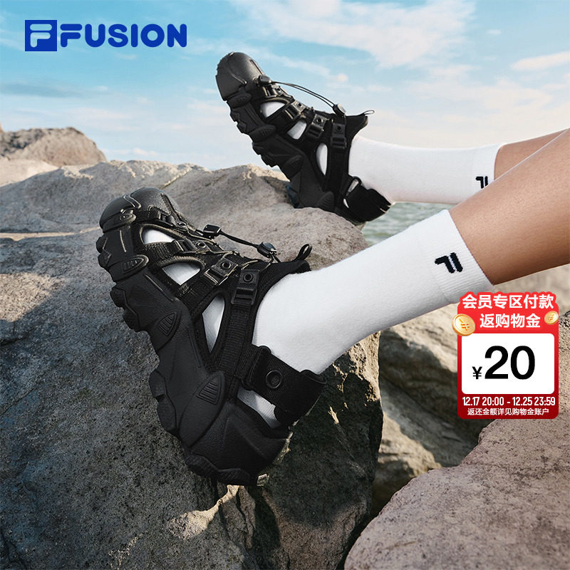 FILA FUSION斐乐山脉鞋凉鞋女鞋2025夏季新款轻运动风