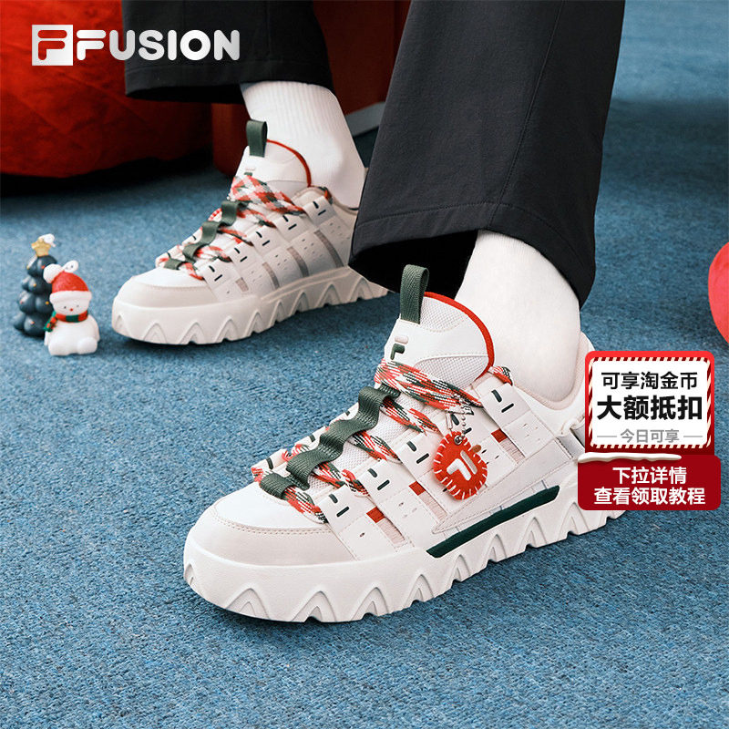 PISA圣诞丨FILA FUSION斐乐潮牌男子板鞋冬季女鞋厚底增高休闲鞋,运动鞋new,板鞋,淘宝优惠券,粉丝福利购,淘宝优惠卷