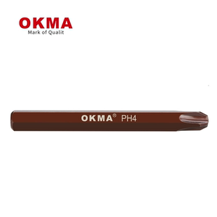 OKMA冲击枪批加长批咀十字撞批螺丝刀强磁起子头批头套装PH4/PH3
