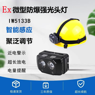 海洋王IW5133B防爆感应头灯手势开关安全帽防水防尘微型超亮充电