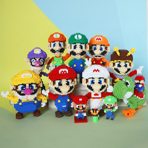 马里奥益智解压创意拼装微型积木