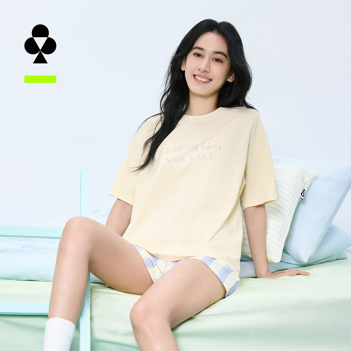有棵树睡衣女2025年春夏季冰丝凉感薄棉家居服套装可外穿短袖短裤