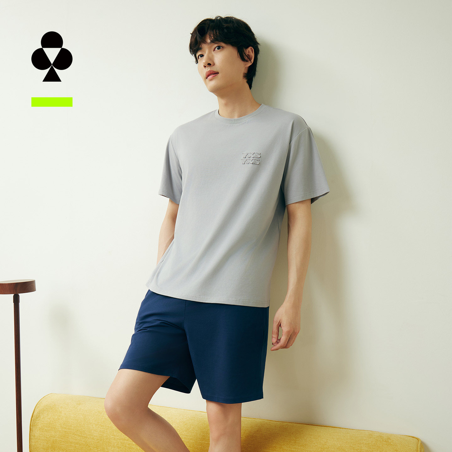 有棵树睡衣男士条纹纯棉防螨夏季全新款可外穿简约短袖套装家居服