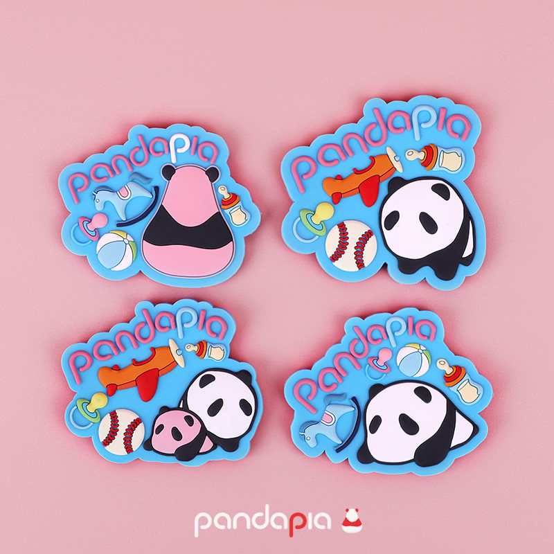 pandapia熊猫文创q版原创《冰箱贴》背影母子熊趴趴熊8款可选百搭