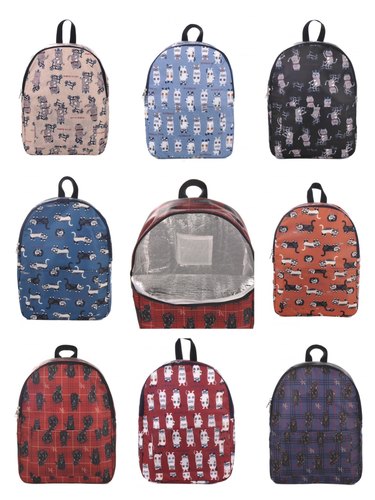 日本kusuguru品牌新数码印花双肩包锡箔保温保冷便当包带饭包842