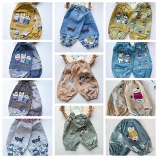 日本kusuguru家居套袖 套花艺烘焙5548 刺绣布艺拼接防污防油简约袖