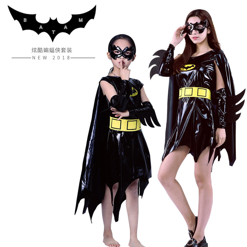 儿童蝙蝠侠cos万圣节Batman漫威超级英雄亲子装化妆舞会六一演出