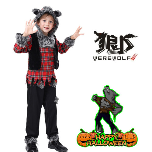新儿童狼人化装舞会扮演服万圣节