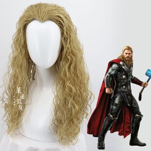 成人雷神·托尔cosplay假发万圣节复仇者联盟漫威英雄Thor 假发