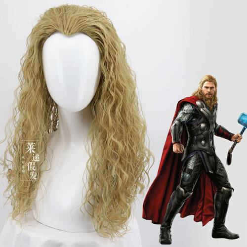 成人雷神·托尔cosplay假发万圣节复仇者联盟漫威英雄Thor 假发